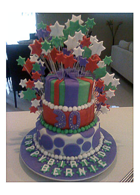 Miss Bernies 30th Birthday Cake My First Attempt Of A 3 Tired Cake