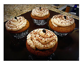 Coffee Cupcakes with Hazelnut Buttercream