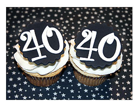 Fondant Cupcake Toppers 40th Birthday Party Over The Hill