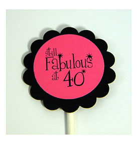 40th Birthday Cupcake Toppers Still By CarasScrapNStampArt