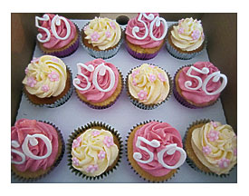 Cupcakeaholic 50th Birthday Cupcakes