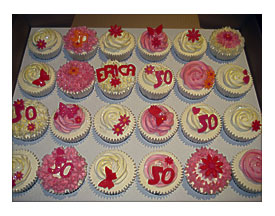 Girlie 50th Birthday Cupcakes Cupcakes By Lizzie's Tea Party