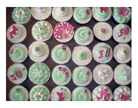 Lovely Summery 50th Birthday Cupcakes Cupcakes By Lizzie's Tea Party