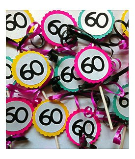 60th Birthday Decorations Cupcake Toppers By FromBeths On Etsy