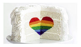 Rainbow Heart Cake