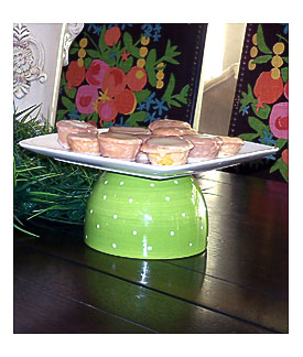 Crafty And Cheap Cake Stands And A Recipe For Yummy Lemon Blossoms