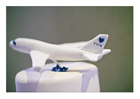 Cake With A Fondant Airplane Topper. I Think It Came Out Really Cute