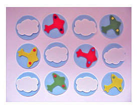 Simple Plane Airplane Fondant Cupcake Toppers Your Cupcake Story