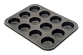 International MPNS 12 12 Cup Non Stick Carbon Steel Muffin Pan