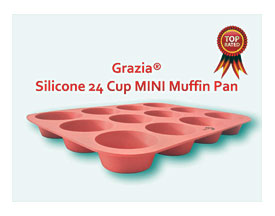 Reviews And More Grazia® Silicone 24 Cup MINI #MuffinPans Review