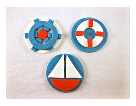 Nautical Cupcake Fondant Toppers Nautical Baby By LenasCakes