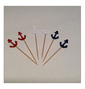 Anchor Cupcake Toppers. Red White And Blue By KraftynKatchy