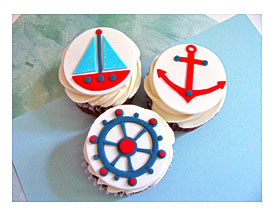 Nautical Theme Fondant Cupcake Topper Set Your Cupcake Story