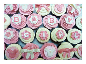 Pure Delights Baking Co Baby Girl Shower Cupcakes