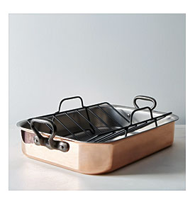 Mauviel M’héritage Copper Roasting Pan With Rack On Food52