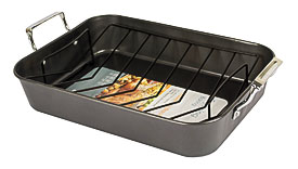 Stick Cooking Oven Baking Roasting Tray Tin Pan V Shape Rack EBay