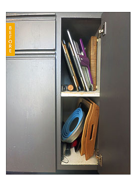 Cupboard Before & After The Wood Rack That Fixed My Baking Sheet