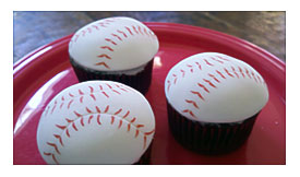 Baseball Cupcakes Just.SUGAR COAT IT