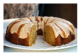 134 365 Pumpkin Bundt Solidify with Caramel Cream Cheese Frosting