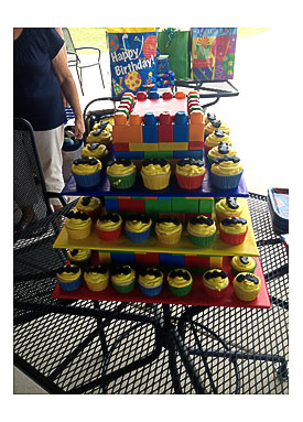 DIY Lego Batman Cupcakes And Stand. They Were A Hit Party Ideas