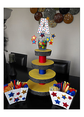 Batman+Cupcake+Stand AJ's Cupcakes DIY Cupcake Stand