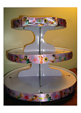 TIERED CUPCAKE STAND Disney's Tinkerbell Lilac By TapersnPetals