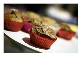 Banana Chocolate Cupcakes with Cocoa Coating