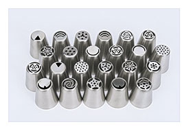 Rystinworks Russian Piping Pastry Tips 28 Piece Set Stainless Steel