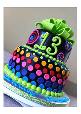 Psychadelic Rainbow Birthday Cake Lolo's Cakes & Sweets