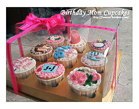 Birthday Mom Cupcakes Box