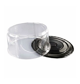 Food Packaging Cake Packaging 12 Inch Cake Container 2 Layer Black