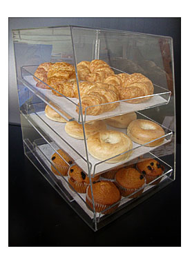 Acrylic Pastry Bakery Donuts Cupcake Display Case With Trays