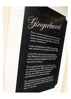 The Ashbourne Gingerbread Inform on 26 St John Street, Ashbourne black plaque
