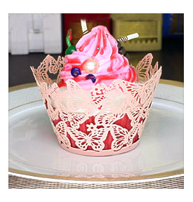 Filigree Lace Cup Cake Cupcake Wrappers Wraps Liners Wedding Party