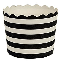 Blue Sky Ny Simcha Collection Black Stripe Cupcake Wrappers Small Case