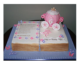 Fairy Tale Book Cake Princess Carriage This Was An 11" X