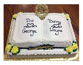 Other Shenanigans 50th Anniversary Cake With The Wilton Book Cake Pan