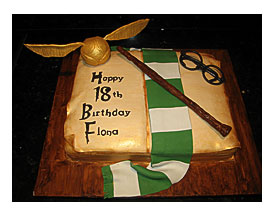 HARRY POTTER BOOK CAKE Golden Snitch, Wand, Glasses And Sc