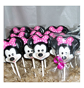 Chocolate Minnie Mouse Lollipops By Candycottage On Etsy