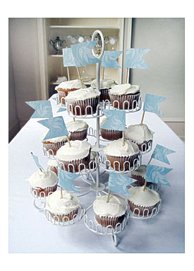 Bridal Shower Cupcake Tower Add Something Blue To Your Bridal Shower