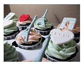 Paris themed Bridal Shower Cupcakes