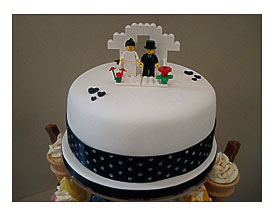 Lego Bride & Groom cake topper