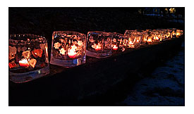 Thirteen Biscotti Ice Lanterns