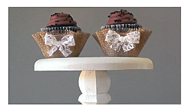 Burlap Lace Cupcake Wrappers 50 Papers By ThreeTwigsDesigns