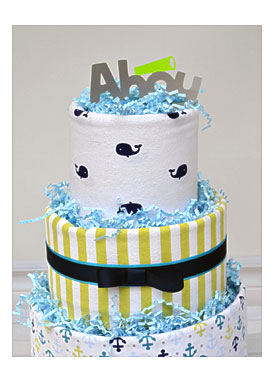 , Whale Diaper Cake, Nautical Party Ideas, Anchor Shower Decorations