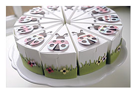 This Out Paper Cake Slices A Ladybug's Picnic Cake From Imeondesign