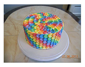 Collection Of Colorful Cakes Rainbow Cakes