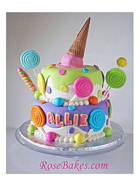 Lollipops & Ice Cream Candyland Cake