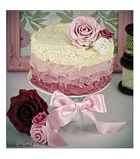 Betty+Crocker+Vanilla+Cake+pink+ombre+shabby+chic+rose+