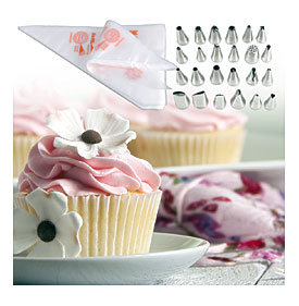 DIY Icing Piping Nozzles Tips & 100Pcs Disposable Bag Pastry Tips Cake